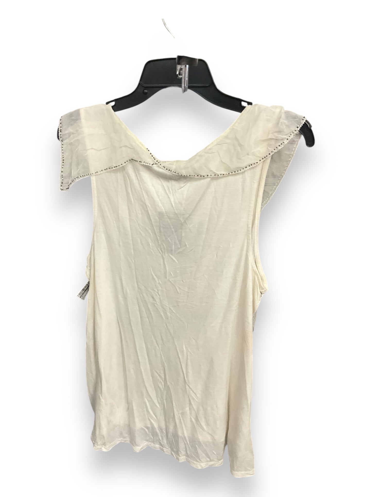 Top Sleeveless By Deletta In Ivory, Size: Xl