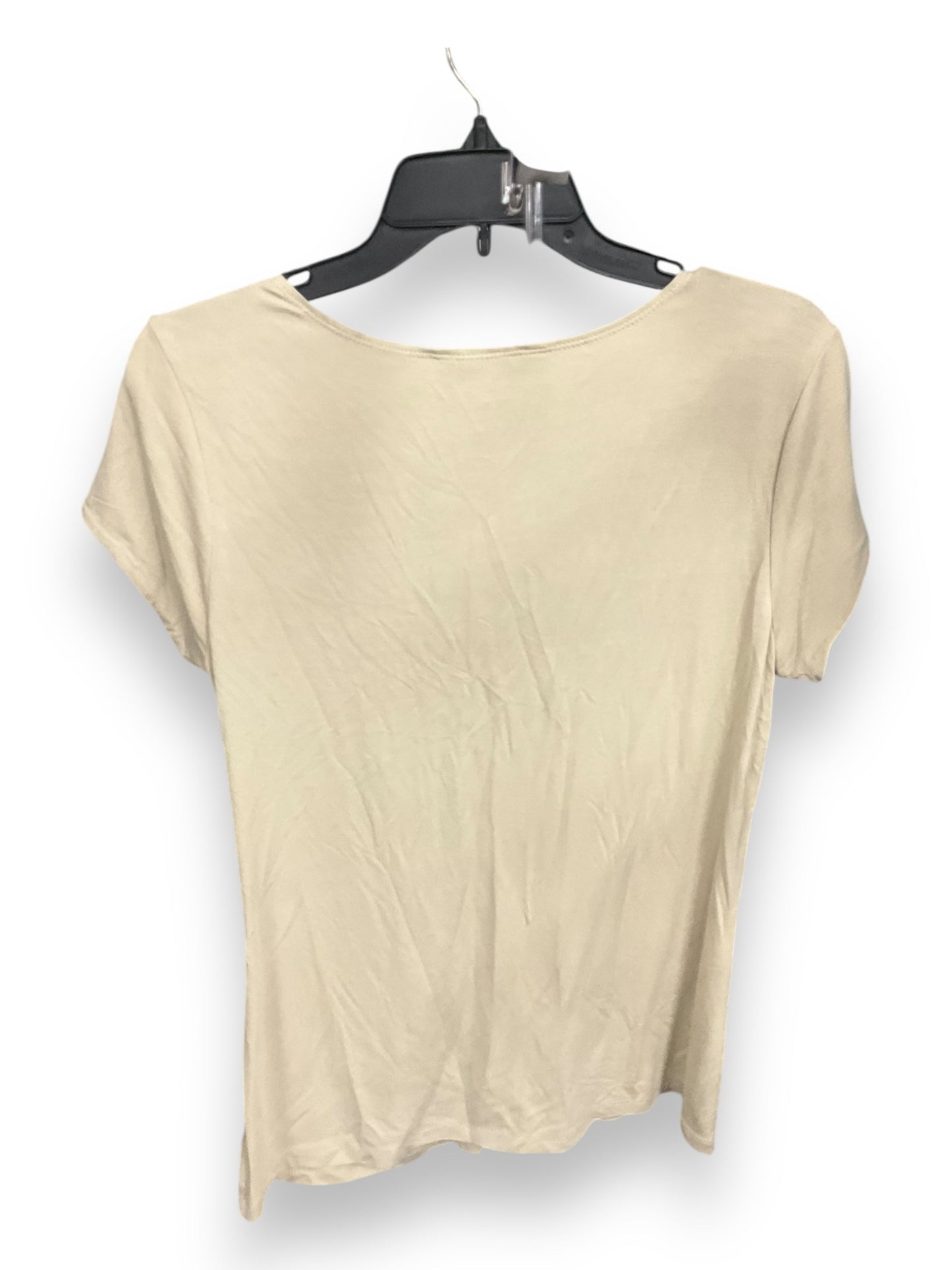 Top Short Sleeve By Cabi In Tan, Size: L