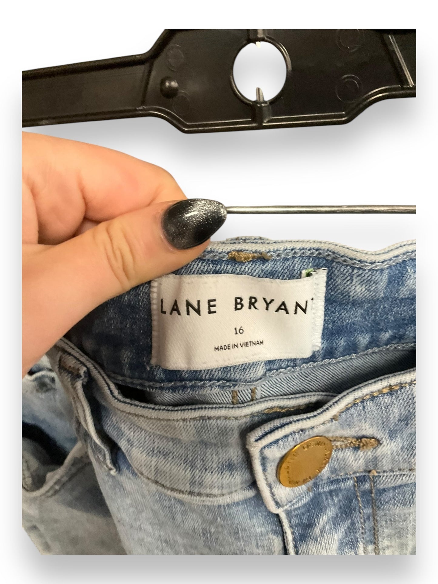 Jeans Straight By Lane Bryant In Blue Denim, Size: 16