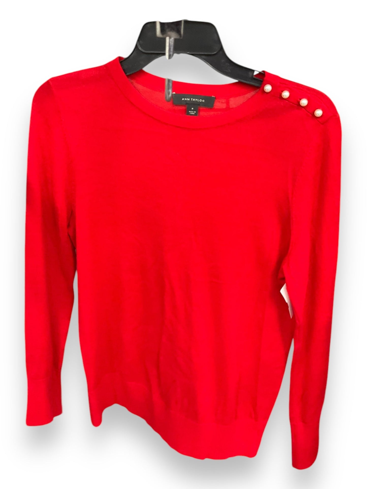 Sweater By Ann Taylor In Red, Size: M