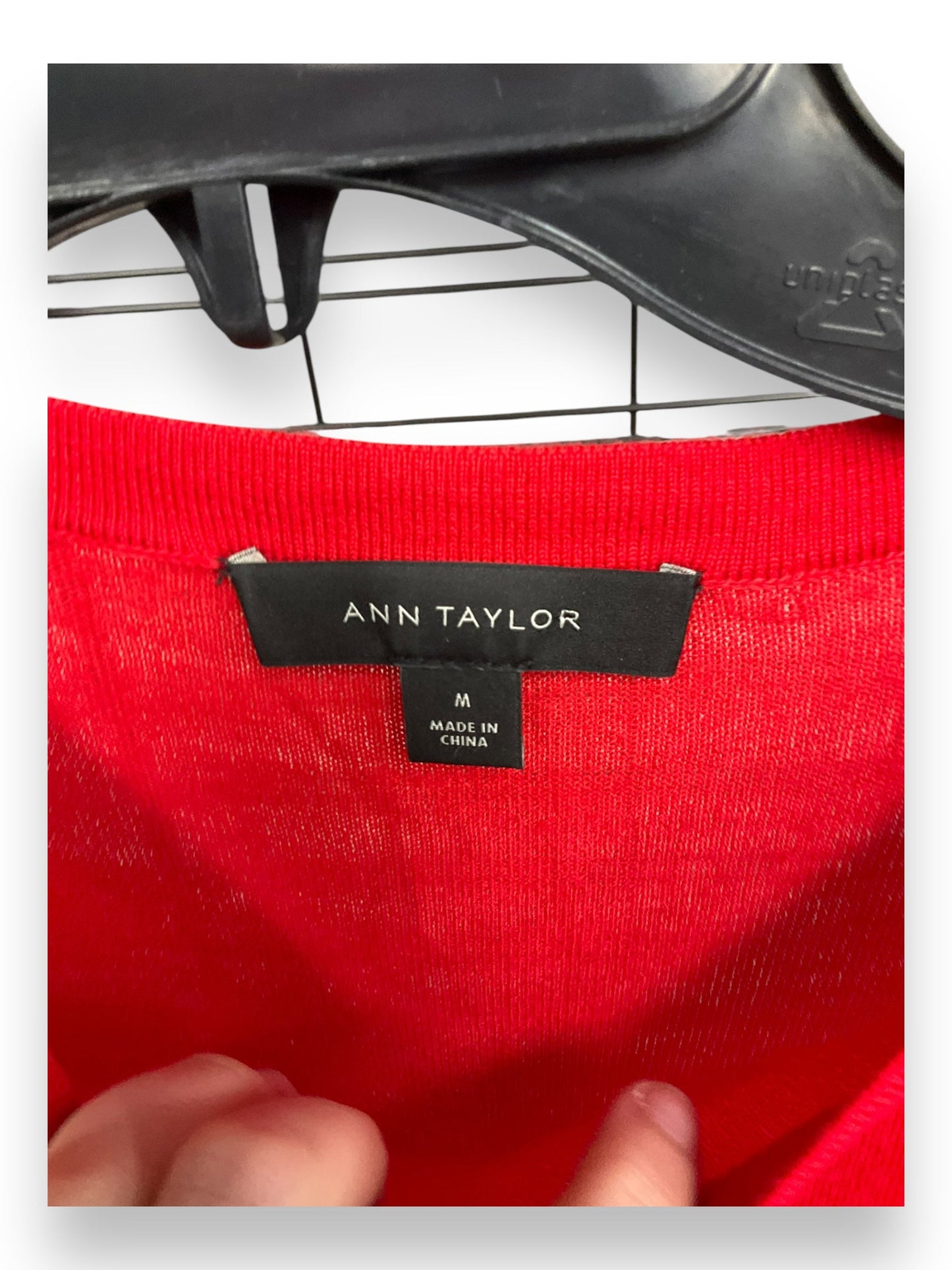 Sweater By Ann Taylor In Red, Size: M