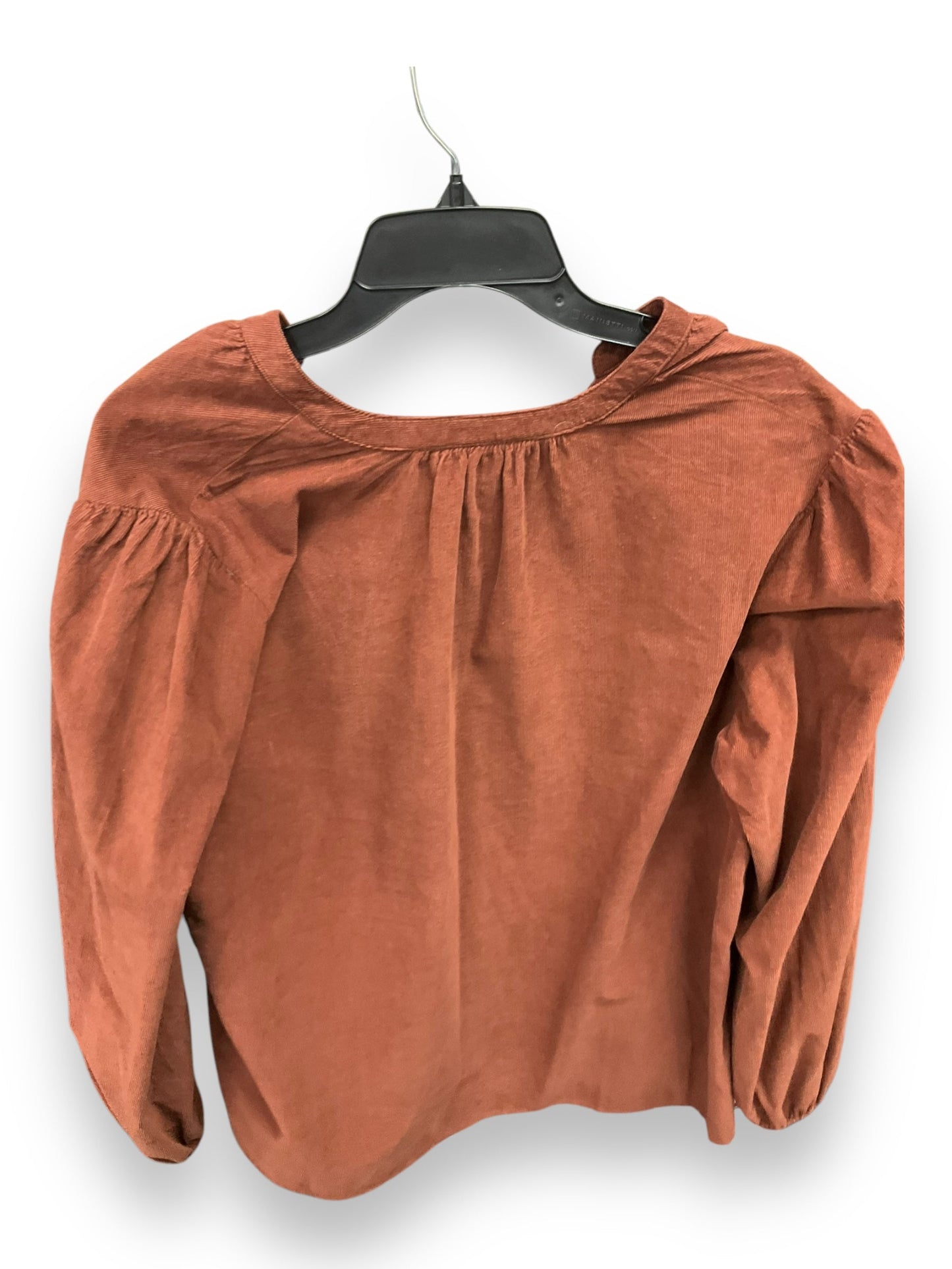 Top Long Sleeve By Time And Tru In Brown, Size: Xl