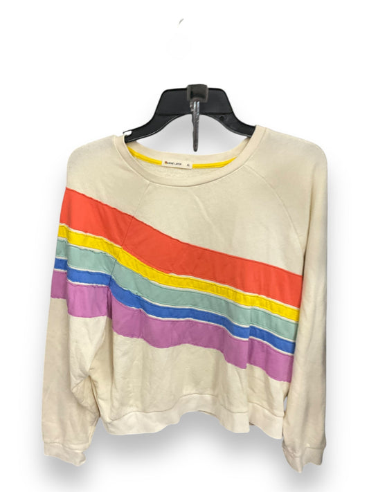 Sweatshirt Crewneck By Marine Layer In Cream, Size: Xl