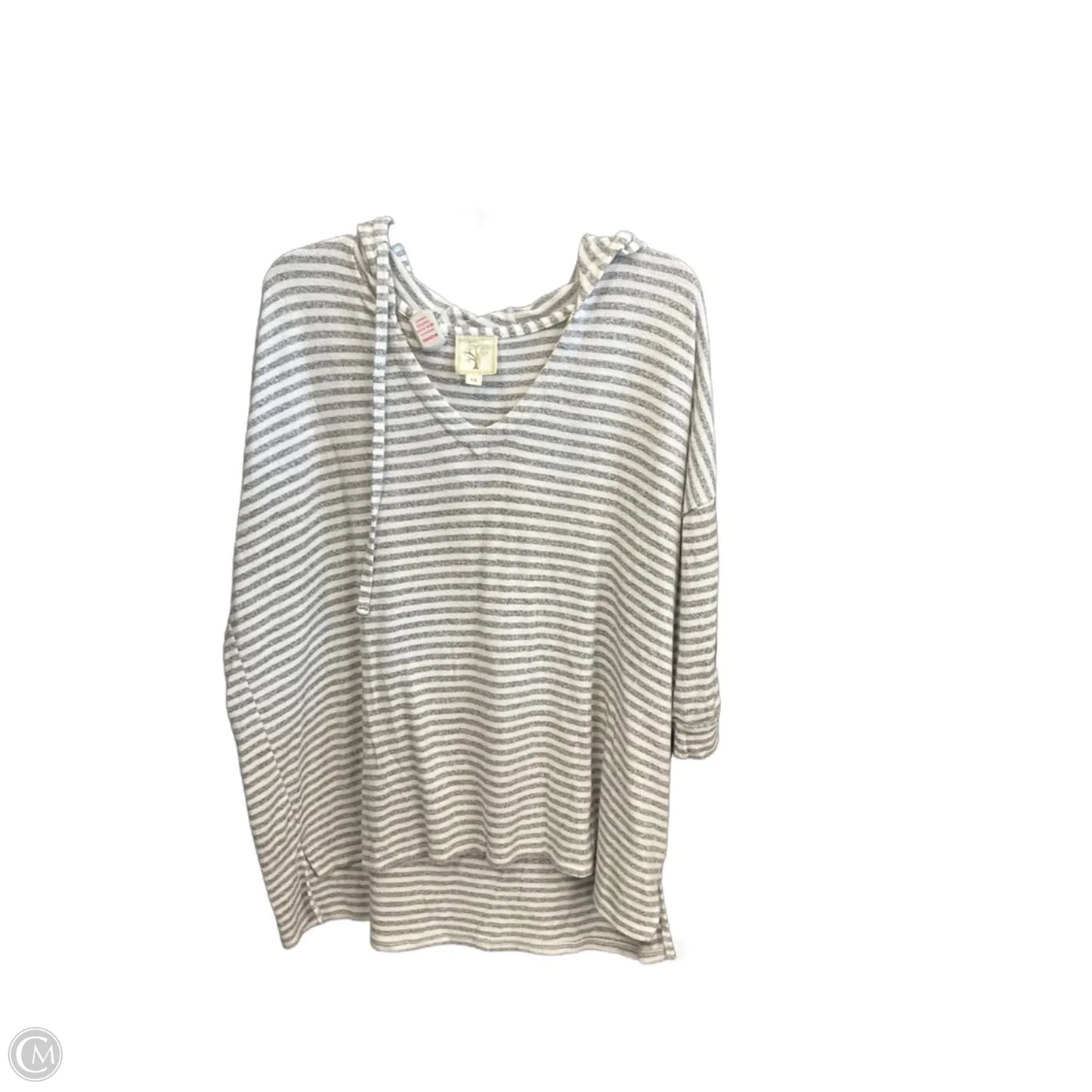 Top Short Sleeve By Clothes Mentor In Striped Pattern, Size: 1x