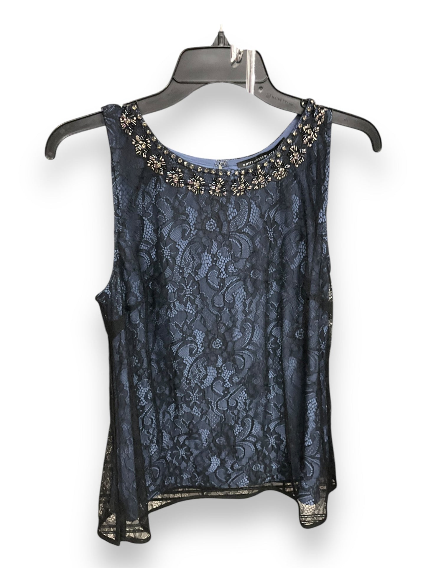 Top Sleeveless By White House Black Market In Black & Blue, Size: L