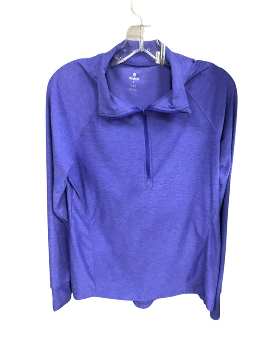 Athletic Top Long Sleeve Collar By Apana In Purple, Size: L