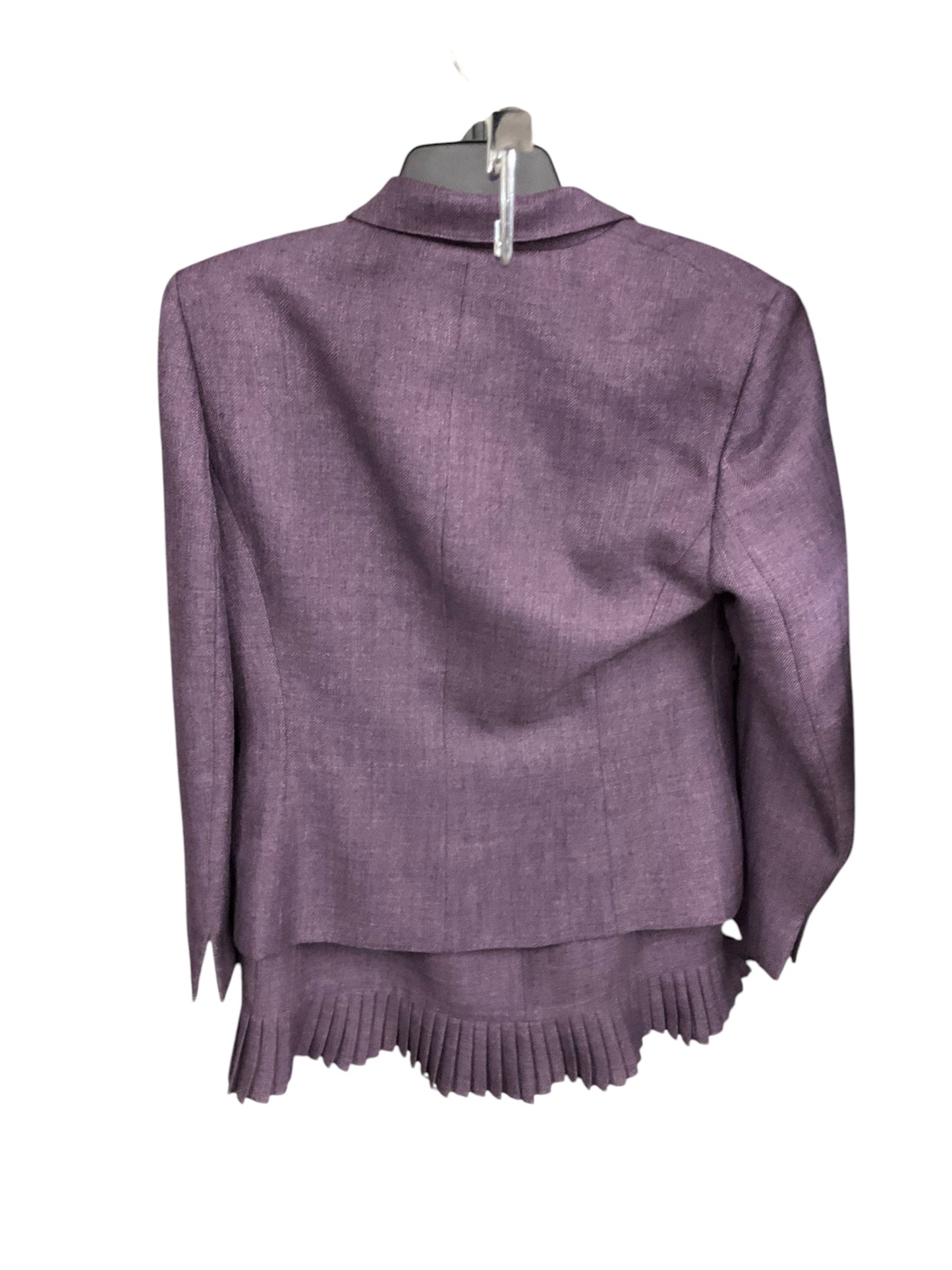 Skirt Suit 2pc By Le Suit In Purple, Size: 8p