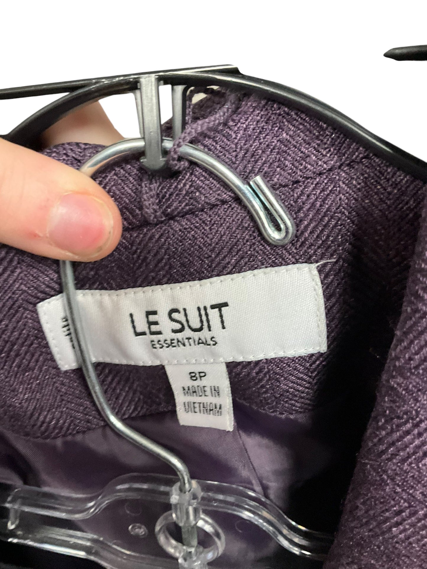 Skirt Suit 2pc By Le Suit In Purple, Size: 8p