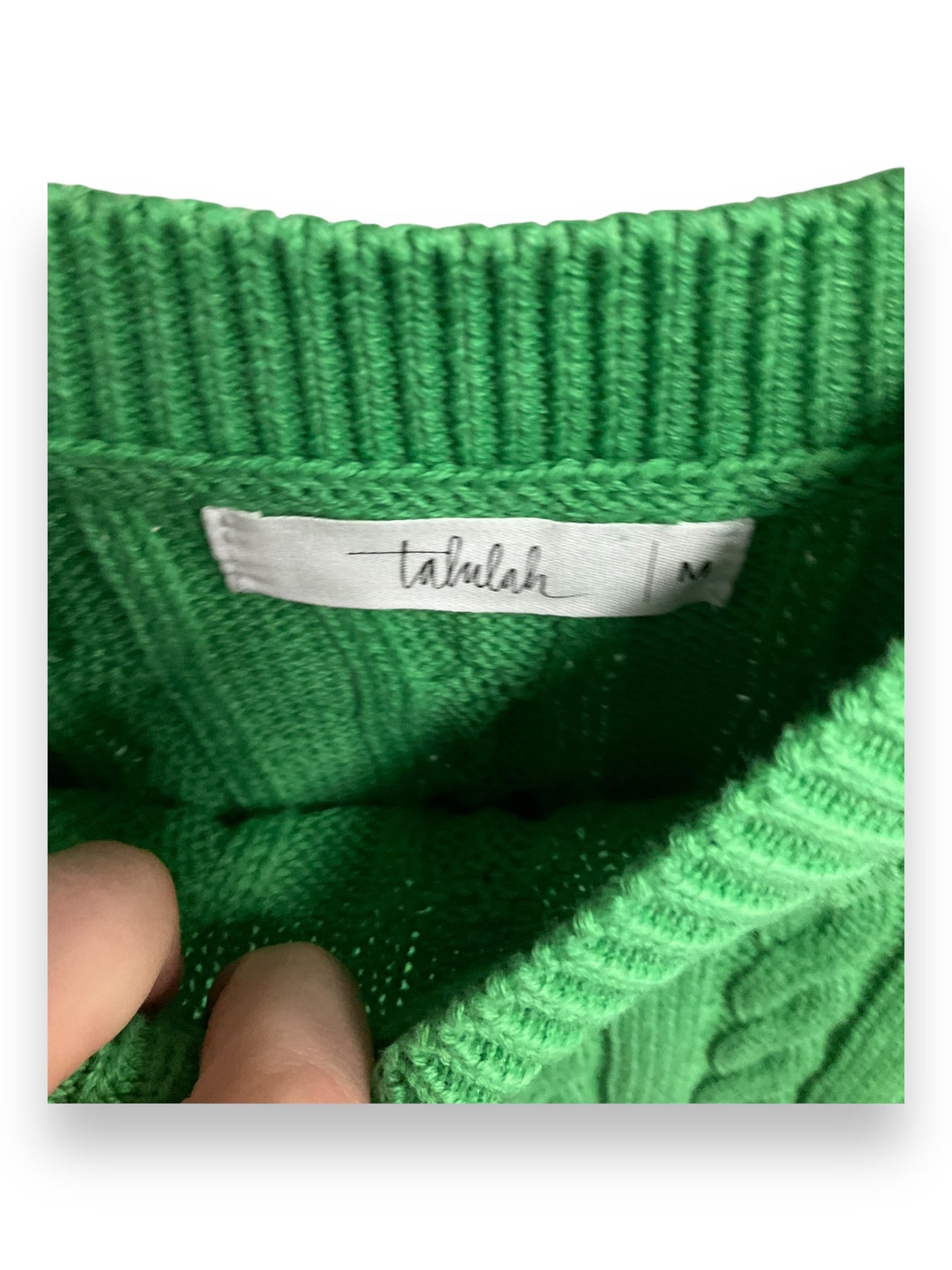 Vest Sweater By Clothes Mentor In Green, Size: M