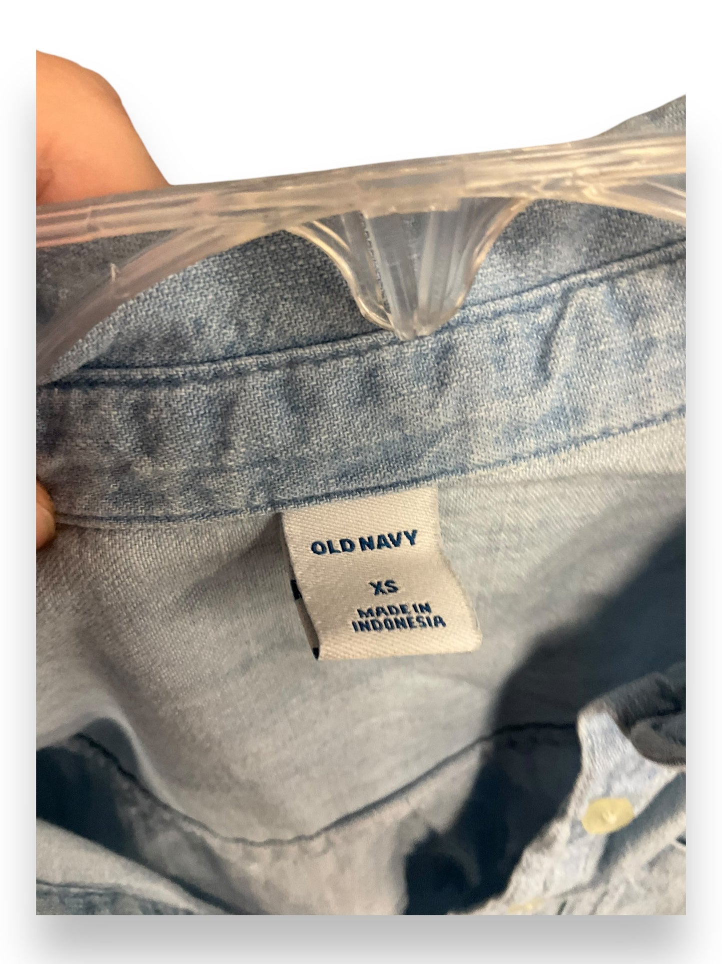 Tunic Long Sleeve By Old Navy In Blue Denim, Size: Xs