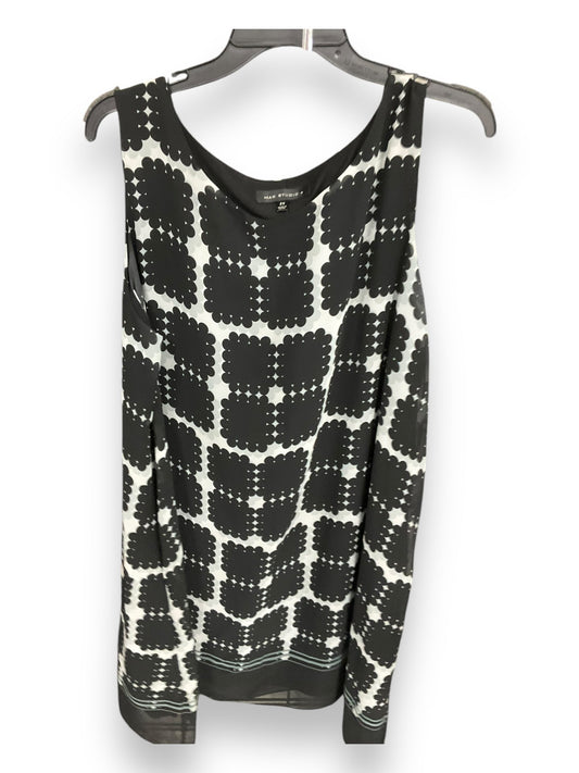 Tunic Sleeveless By Max Studio In Black & White, Size: 2x