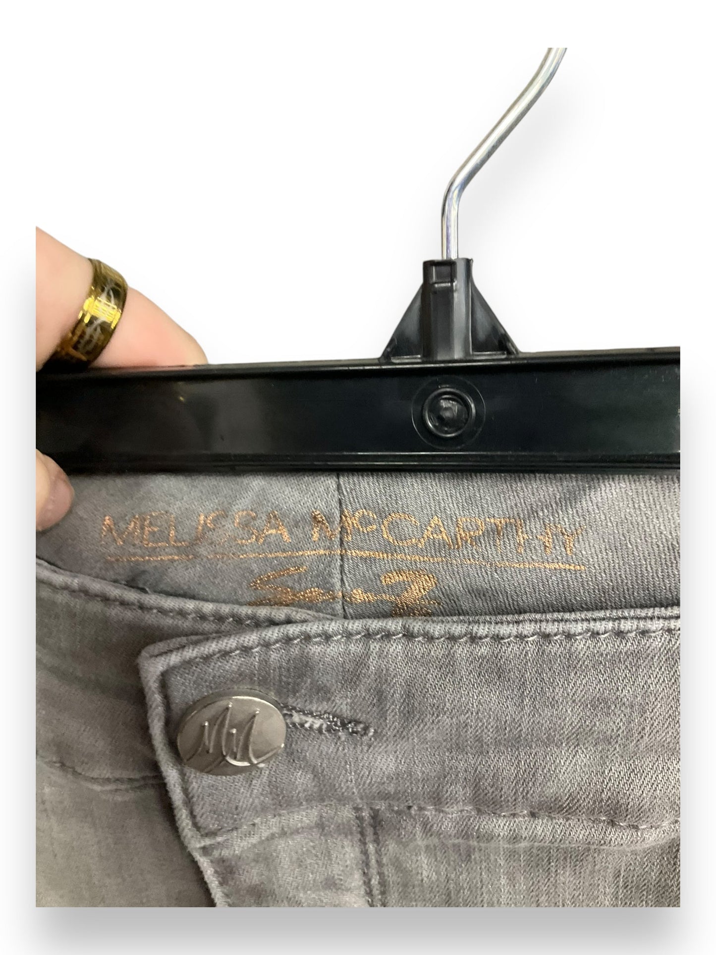 Jeans Skinny By Melissa Mccarthy In Grey Denim, Size: 20