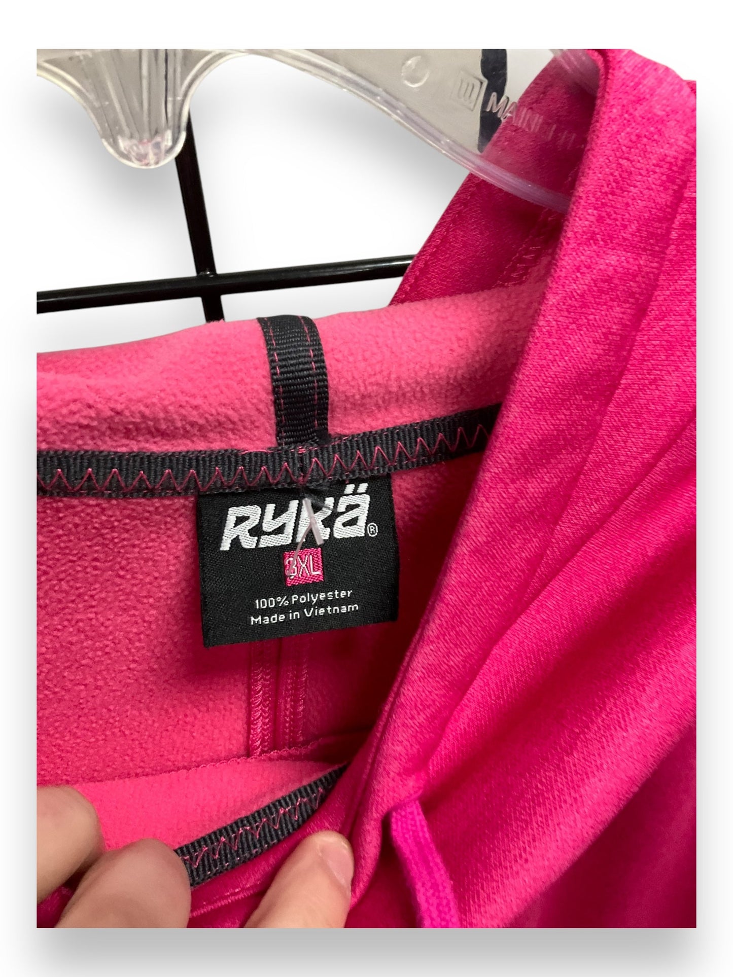 Athletic Sweatshirt Hoodie By Ryka In Pink, Size: 3x