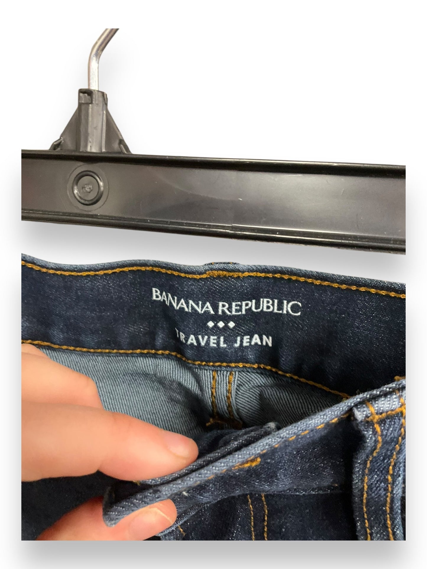 Jeans Straight By Banana Republic In Blue Denim, Size: 10