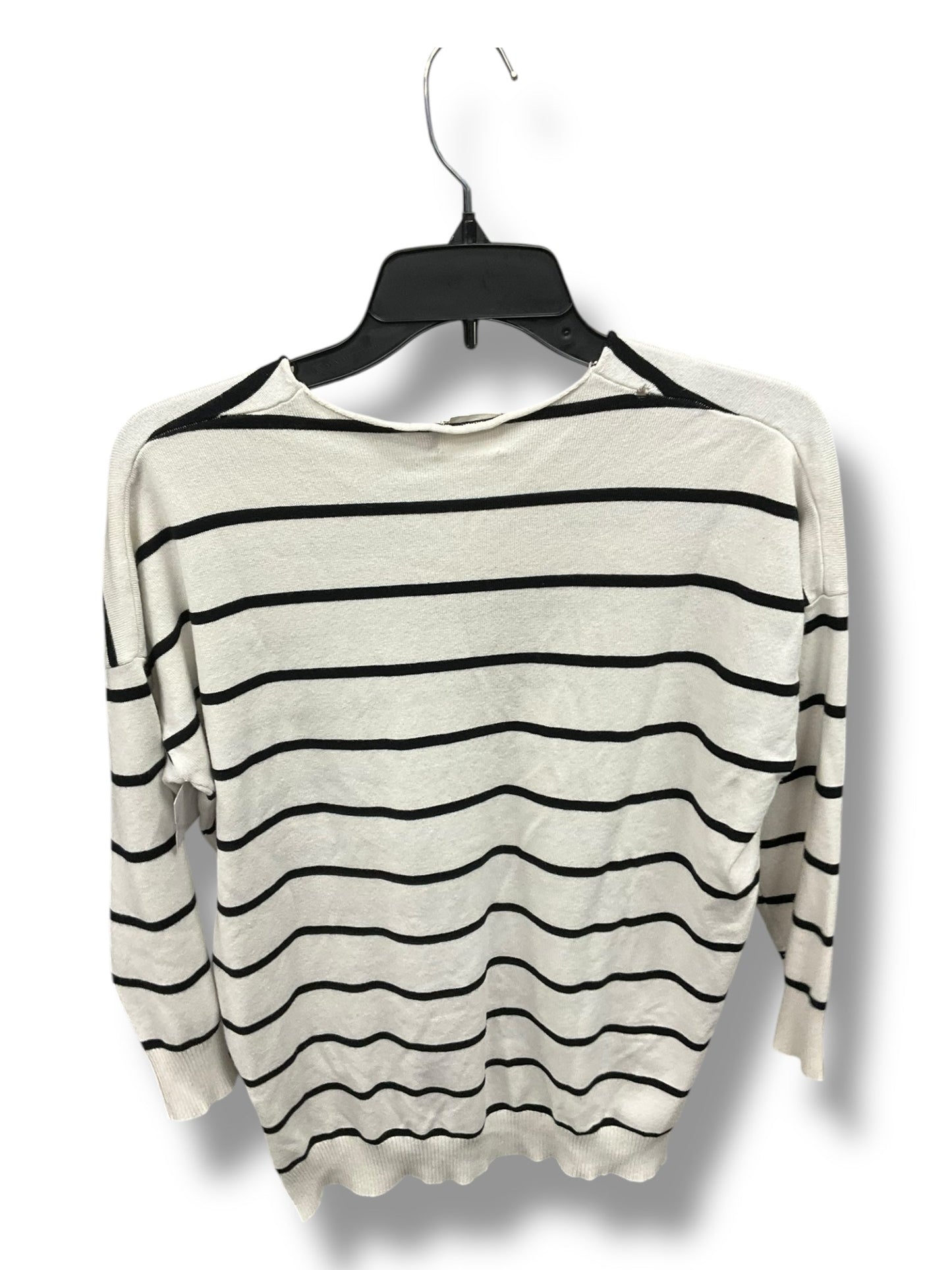 Top Long Sleeve By Dreamers In Black & White, Size: M
