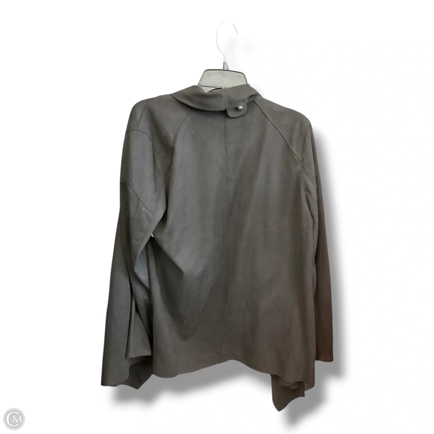 Athletic Top Long Sleeve Collar By Under Armour In Grey, Size: Xl