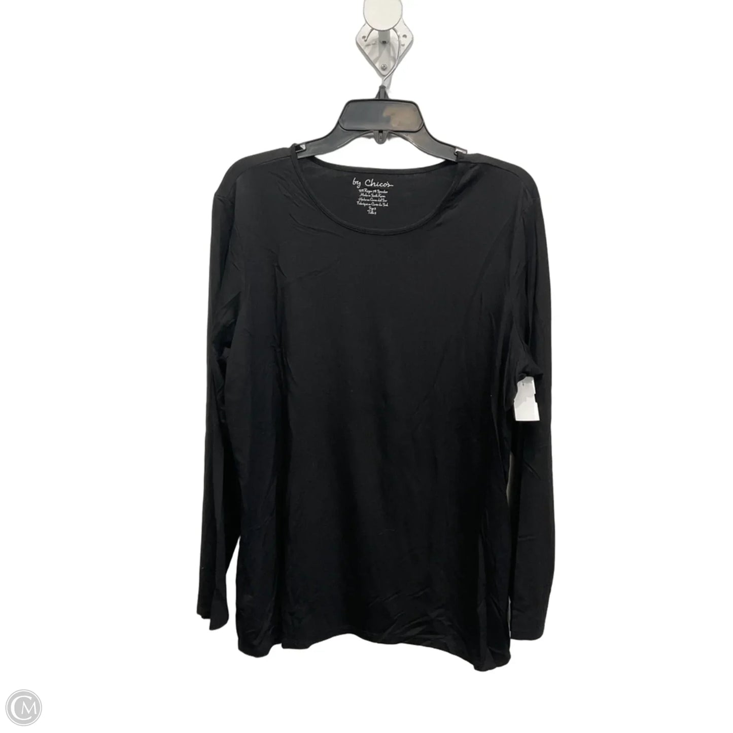 Top Long Sleeve By Chicos In Black, Size: 3x