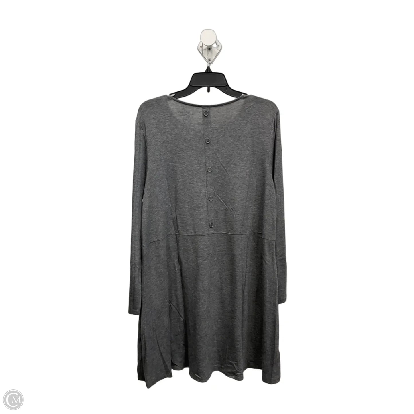 Tunic Long Sleeve By Chicos In Grey, Size: 2x