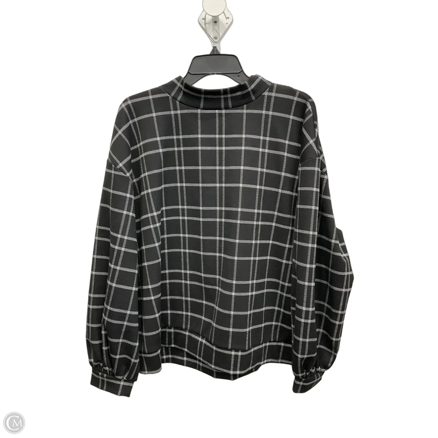 Top Long Sleeve By Ann Taylor In Black & White, Size: Xl