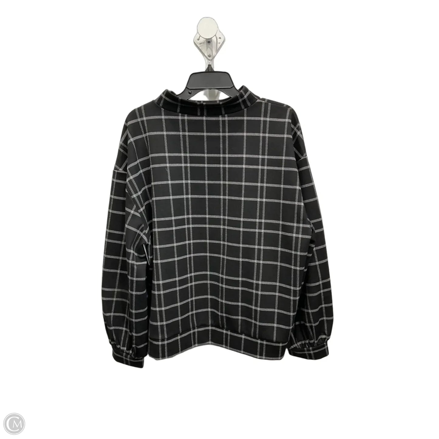 Top Long Sleeve By Ann Taylor In Black & White, Size: Xl