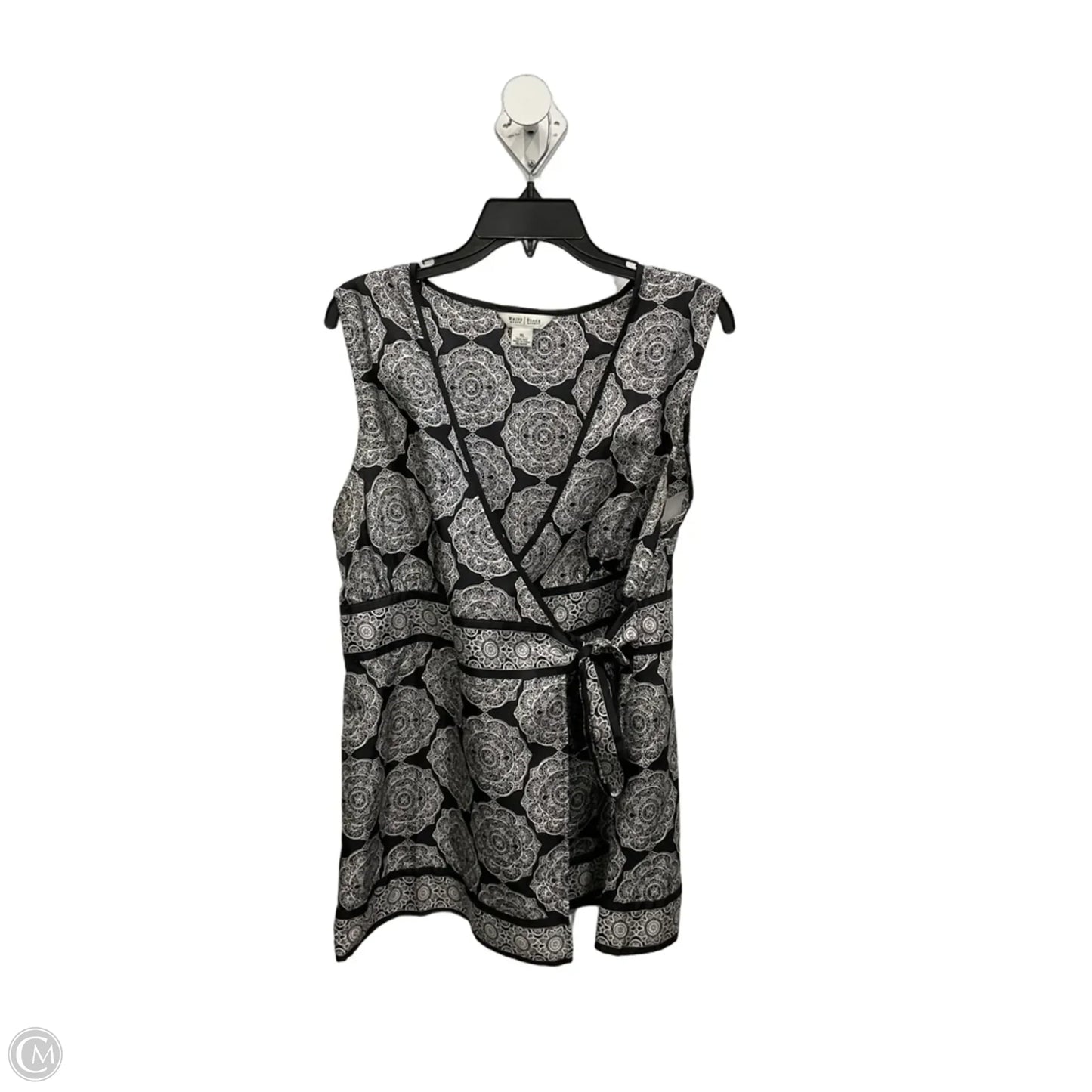 Top Sleeveless By White House Black Market In Black & White, Size: Xl