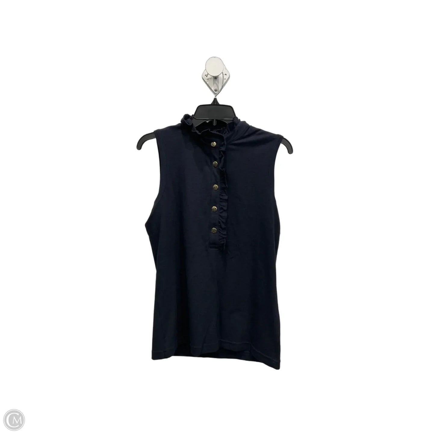 Top Sleeveless Designer By Tory Burch In Navy, Size: L