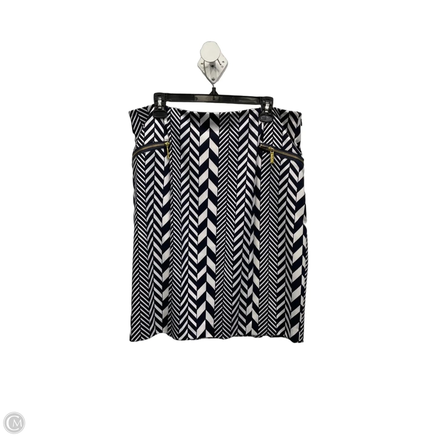 Skirt Designer By Michael Kors In Blue & White, Size: 16
