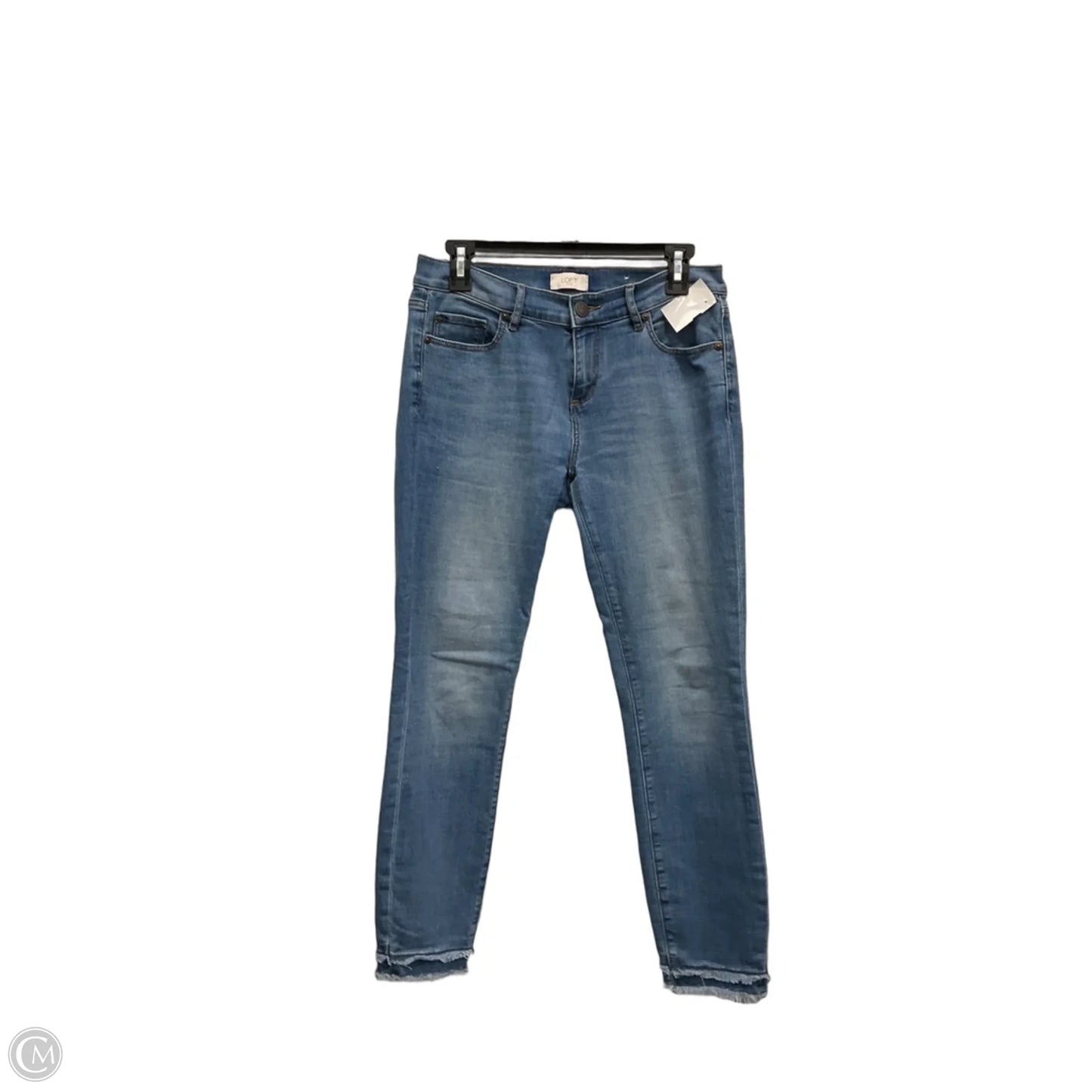 Jeans Skinny By Loft In Blue Denim, Size: 4