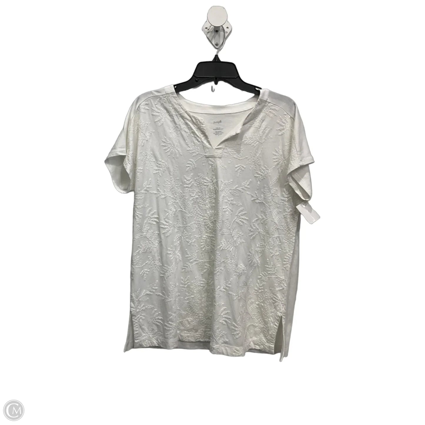 Top Short Sleeve By Pure Jill In White, Size: S