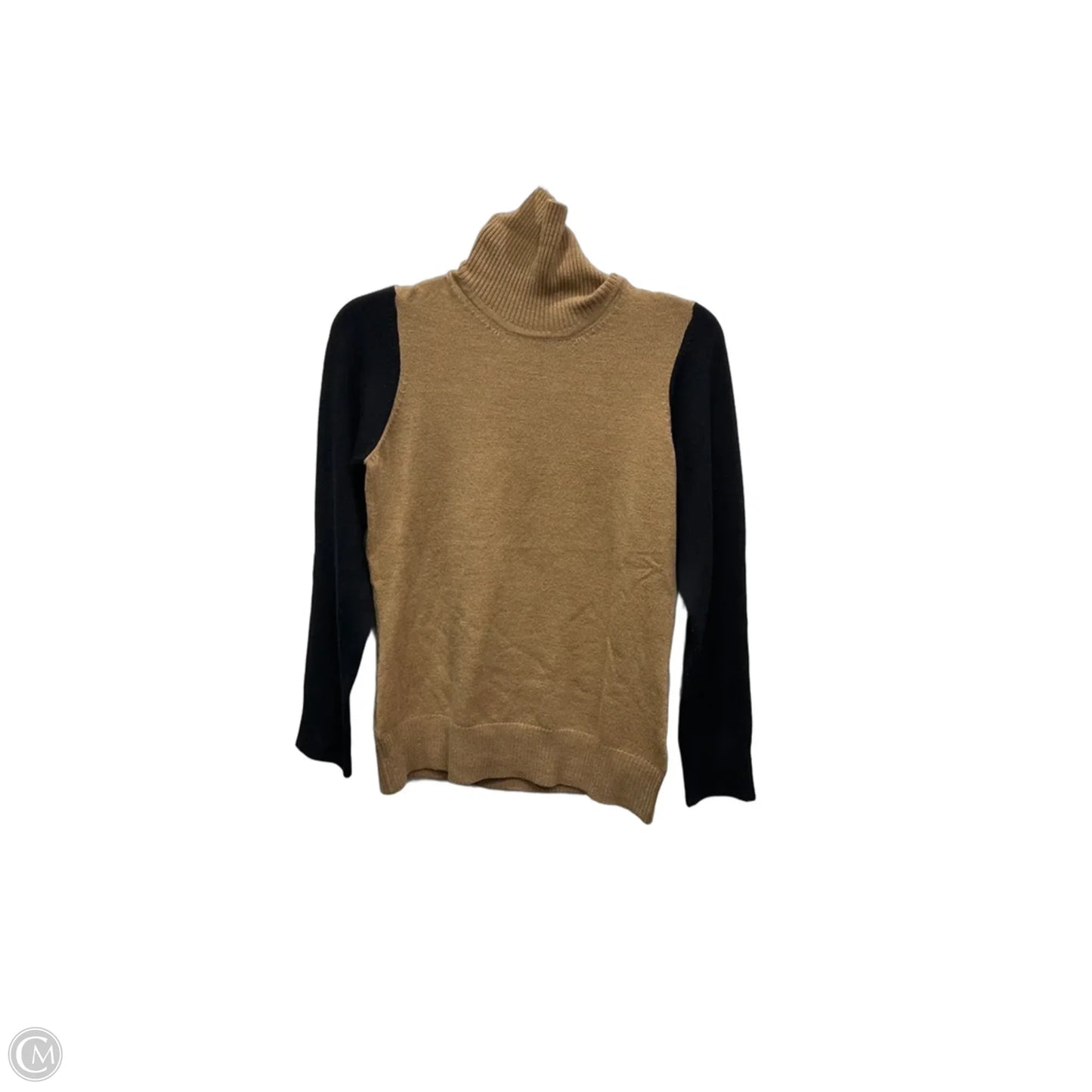 Top Long Sleeve By French Connection In Black & Brown, Size: L