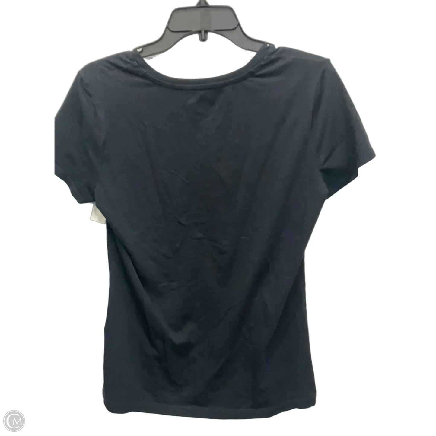 Top Short Sleeve By Saks Fifth Avenue In Black, Size: M