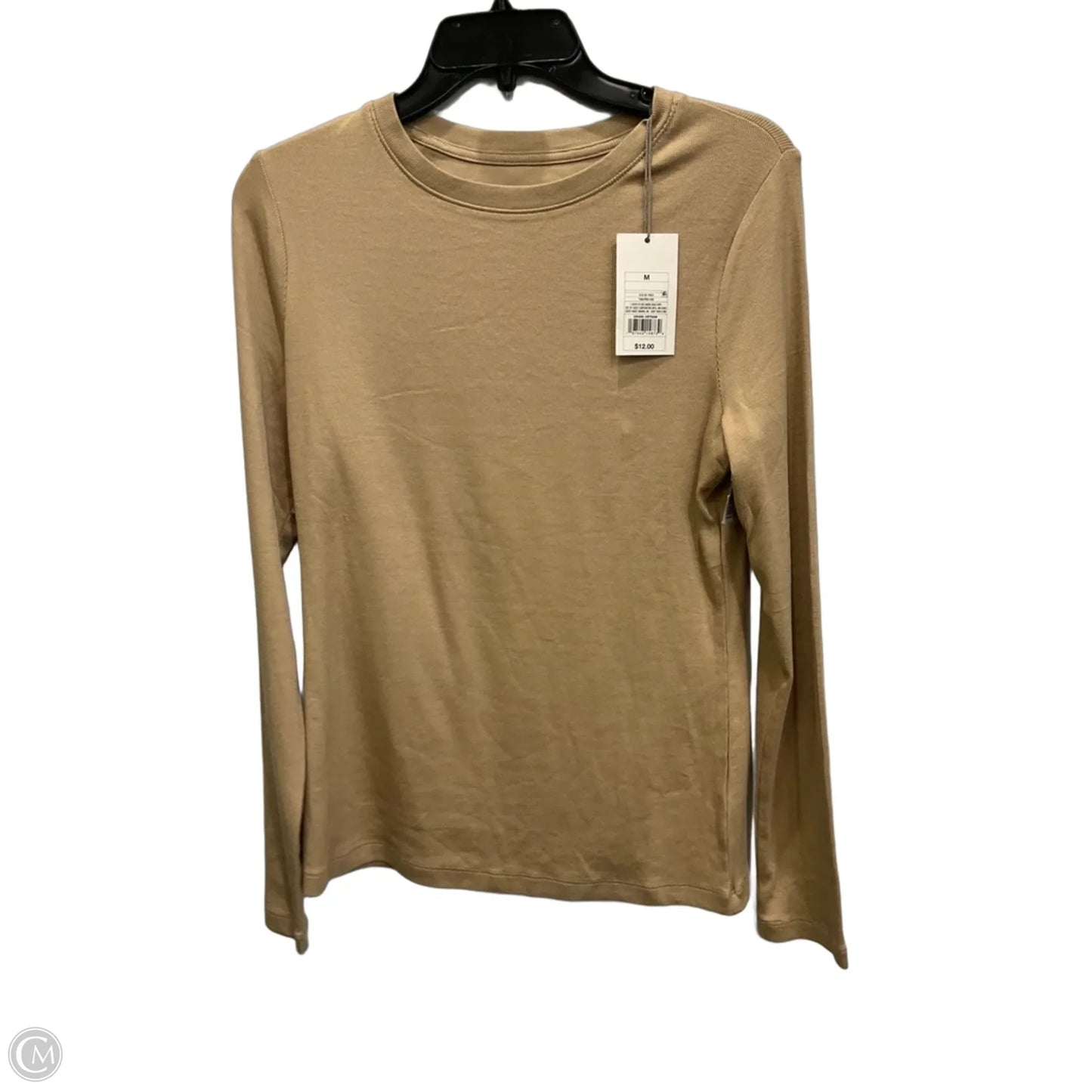 Top Long Sleeve By A New Day In Tan, Size: M