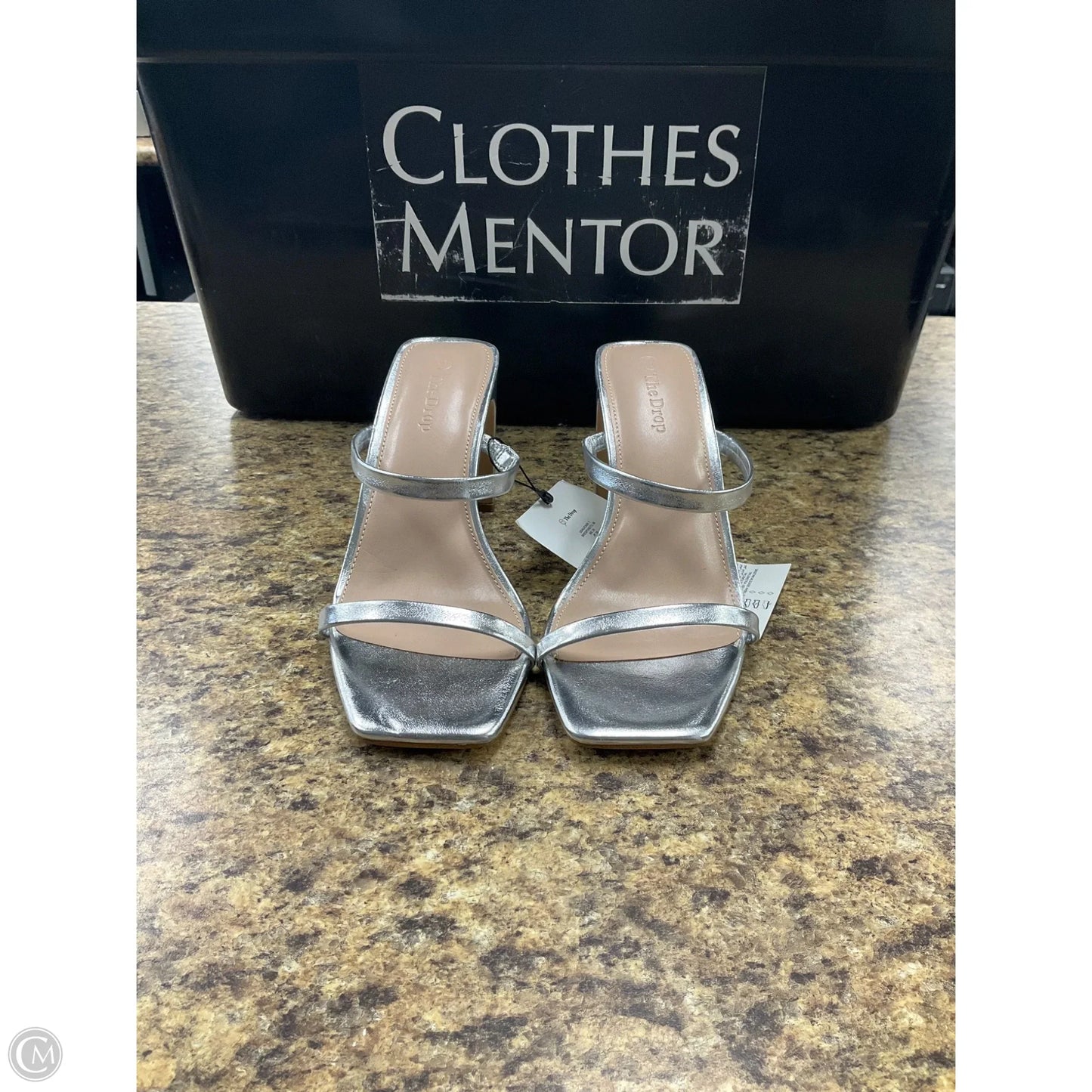 Shoes Heels Platform By The Drop In Silver, Size: 7