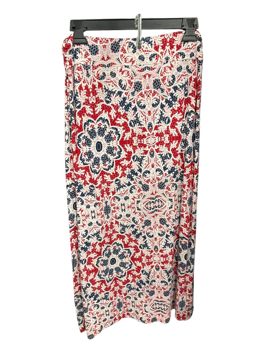 Skirt Maxi By Liz Claiborne In Red & White, Size: M