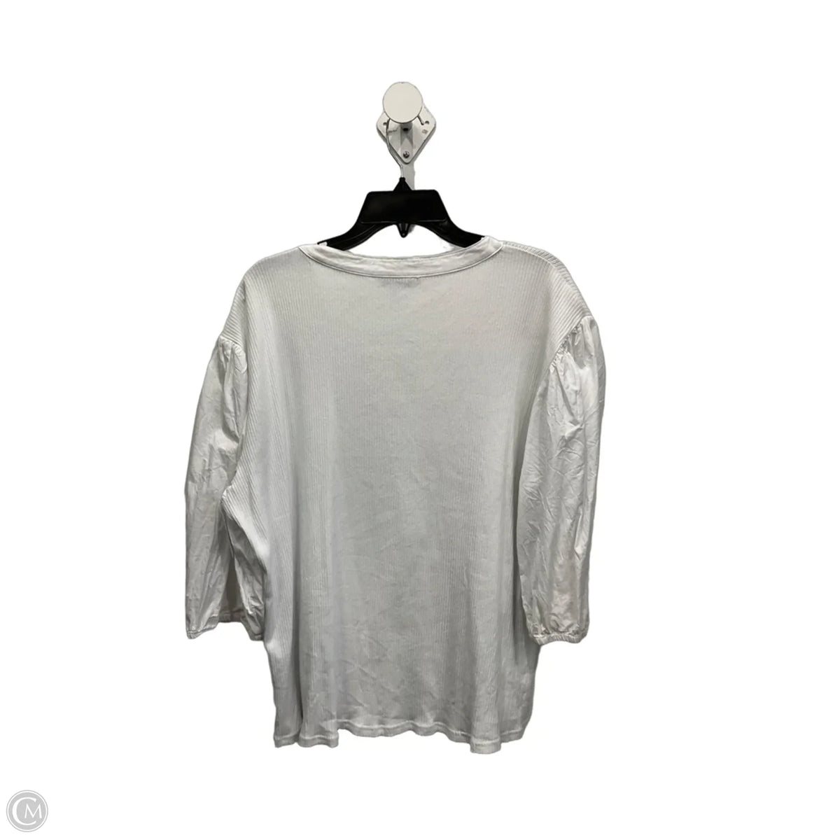 Top 3/4 Sleeve By Ophelia Roe In White, Size: 3x