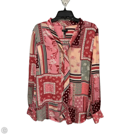 Top Long Sleeve By Talbots In Pink, Size: Xl