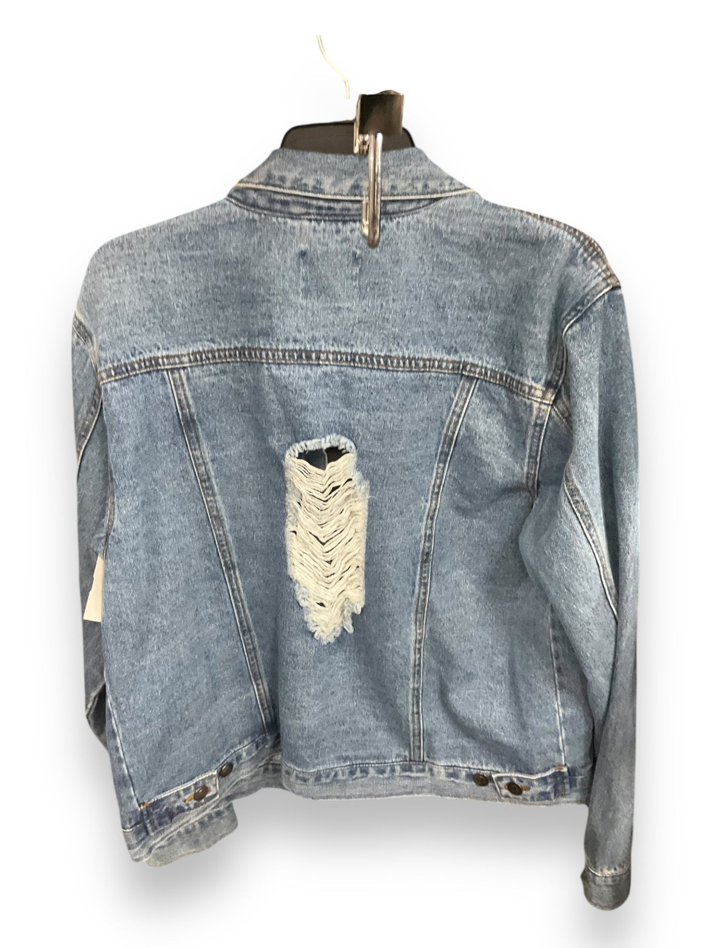 Jacket Denim By Love Tree In Blue, Size: L