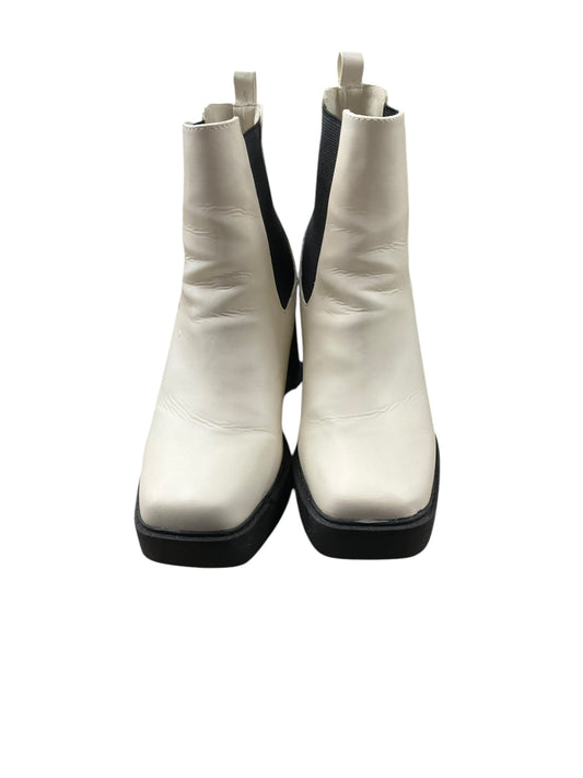 Boots Ankle Heels By Mia In Black & White, Size: 8