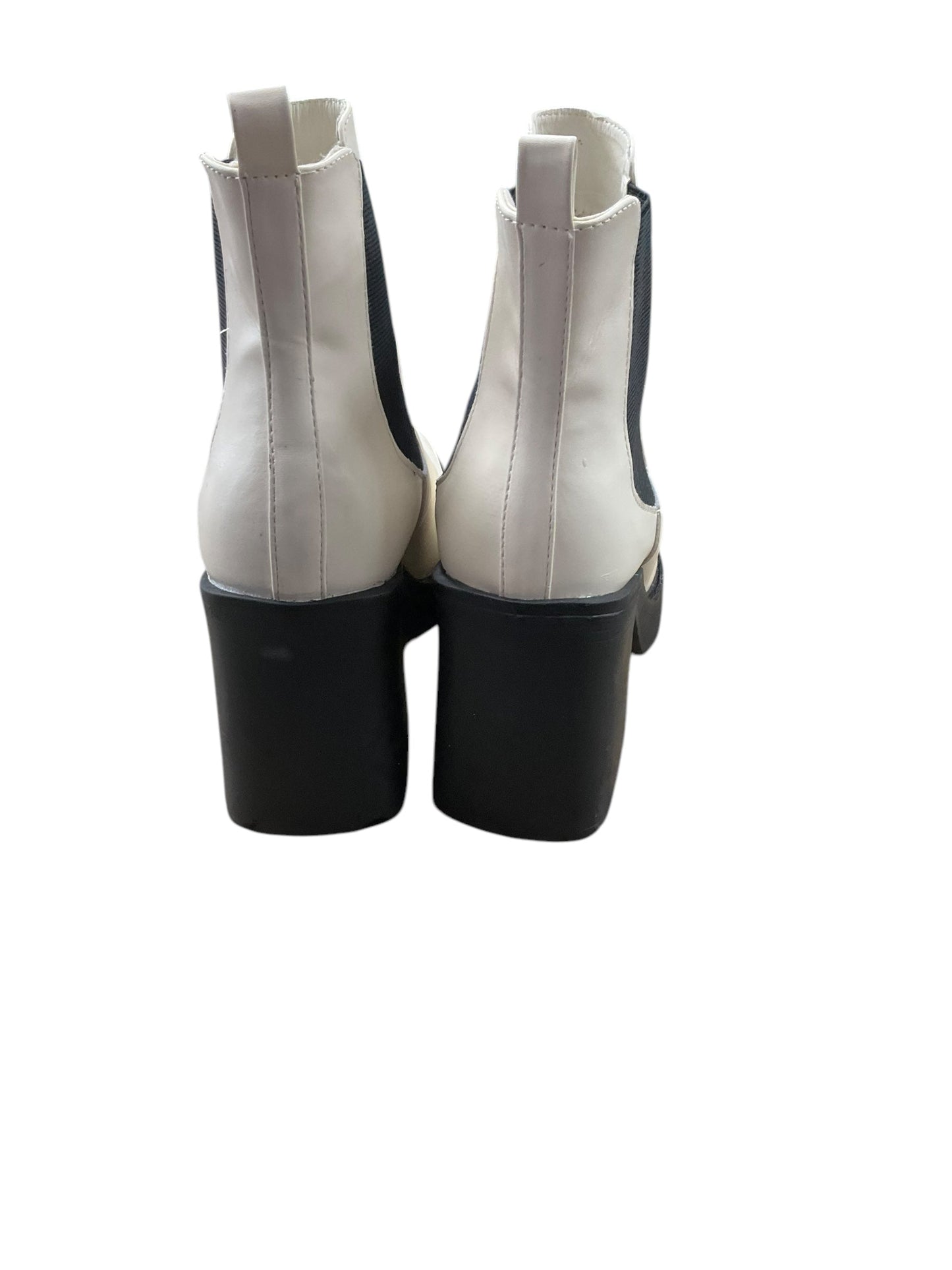 Boots Ankle Heels By Mia In Black & White, Size: 8