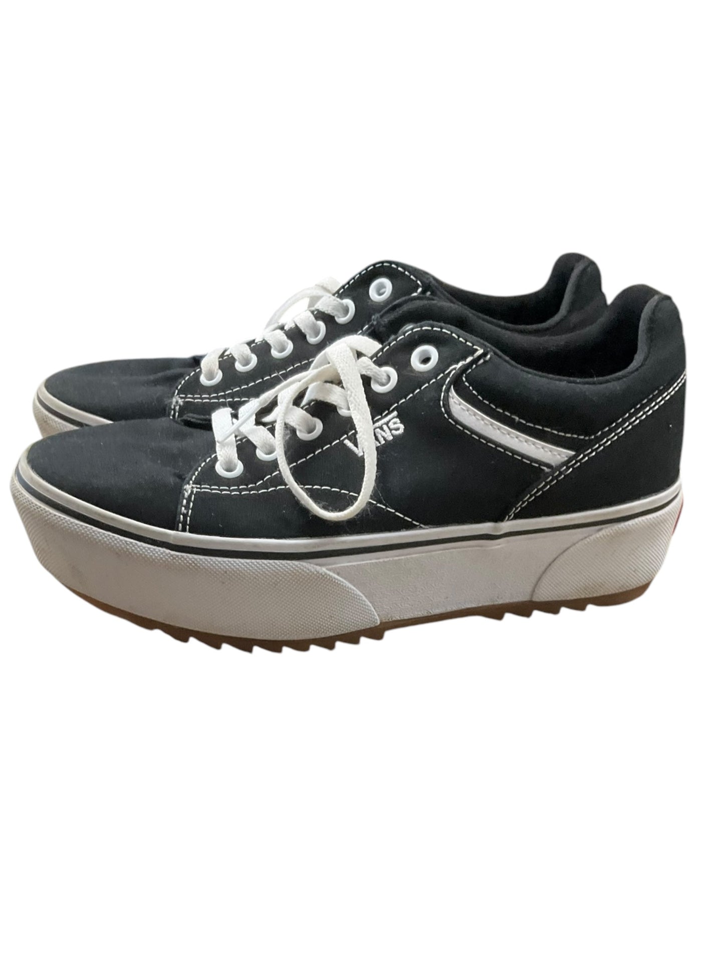 Shoes Sneakers By Vans In Black & White, Size: 8