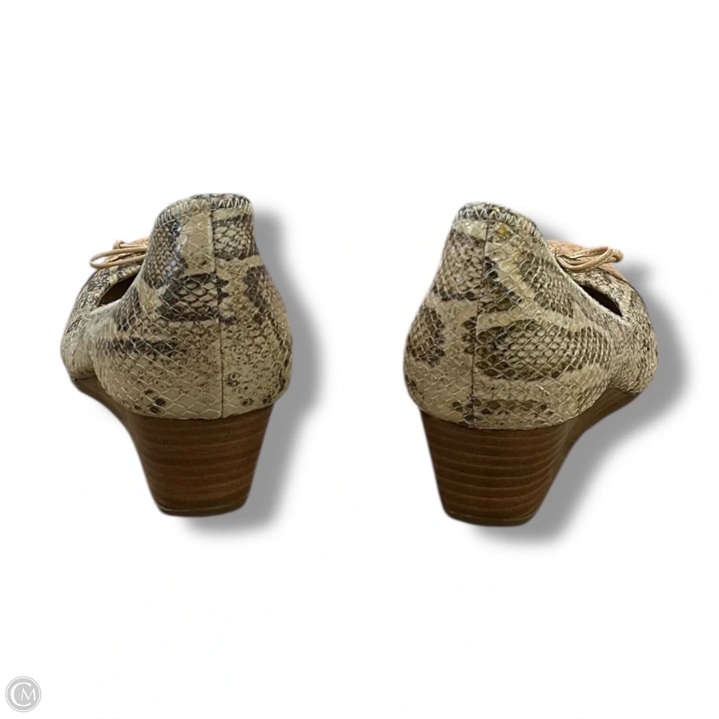 Shoes Heels Wedge By Cole-haan In Snakeskin Print, Size: 7.5