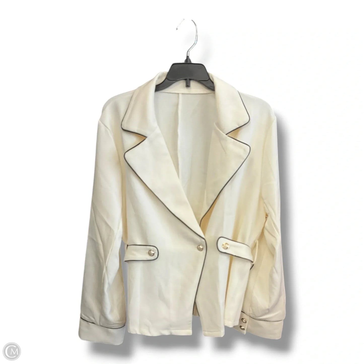 Blazer By Clothes Mentor In Cream, Size: Xl
