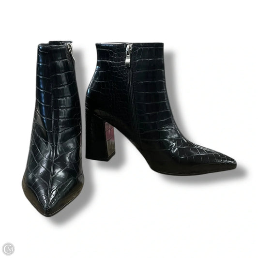 Boots Ankle Heels By Clothes Mentor In Black, Size: 9