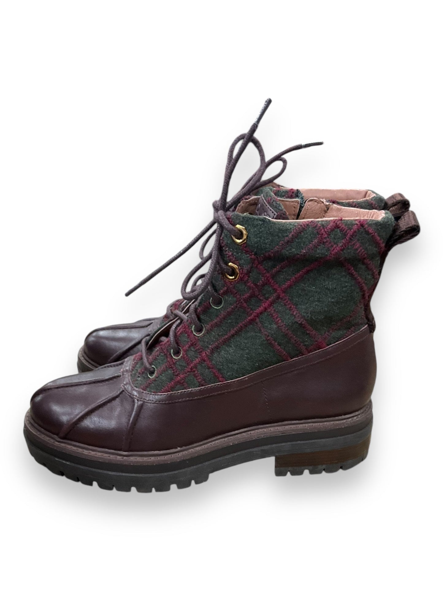 Boots Hiking By Louise Et Cie In Plaid Pattern, Size: 8