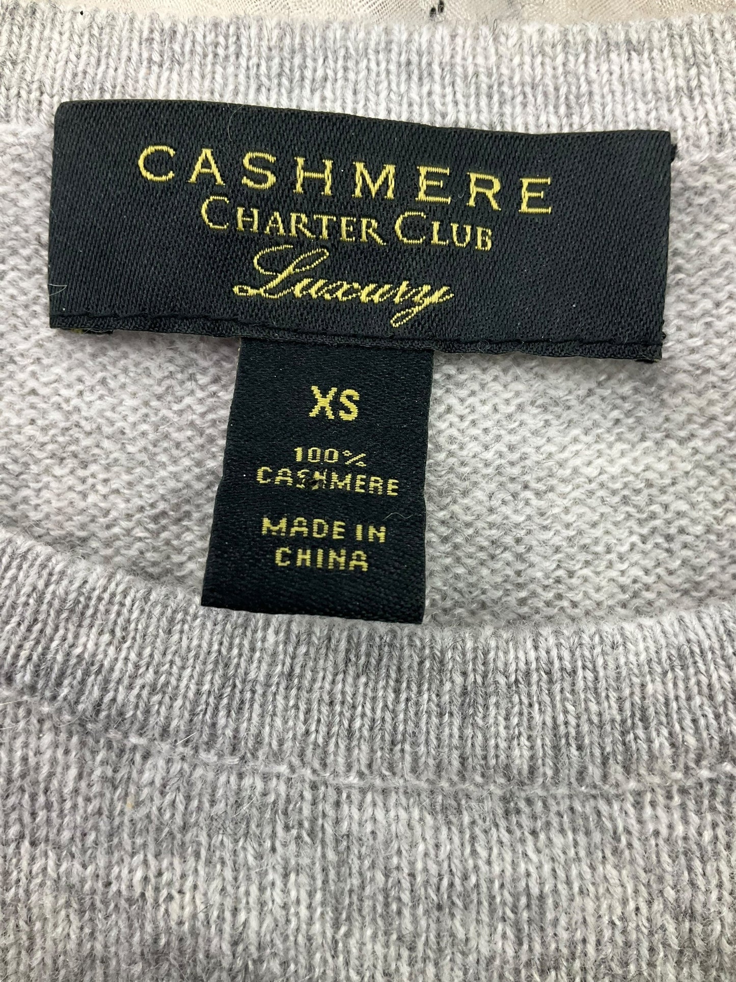 Grey Sweater Cashmere Charter Club, Size Xs