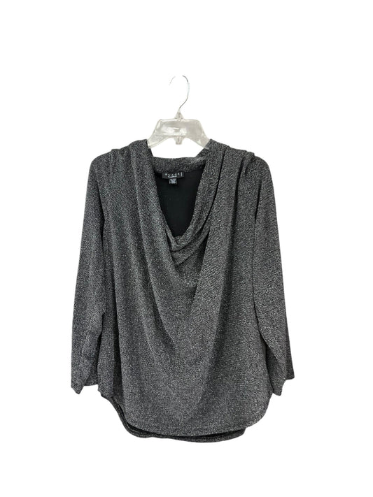 Blouse Long Sleeve By Grace In Silver, Size: 2x