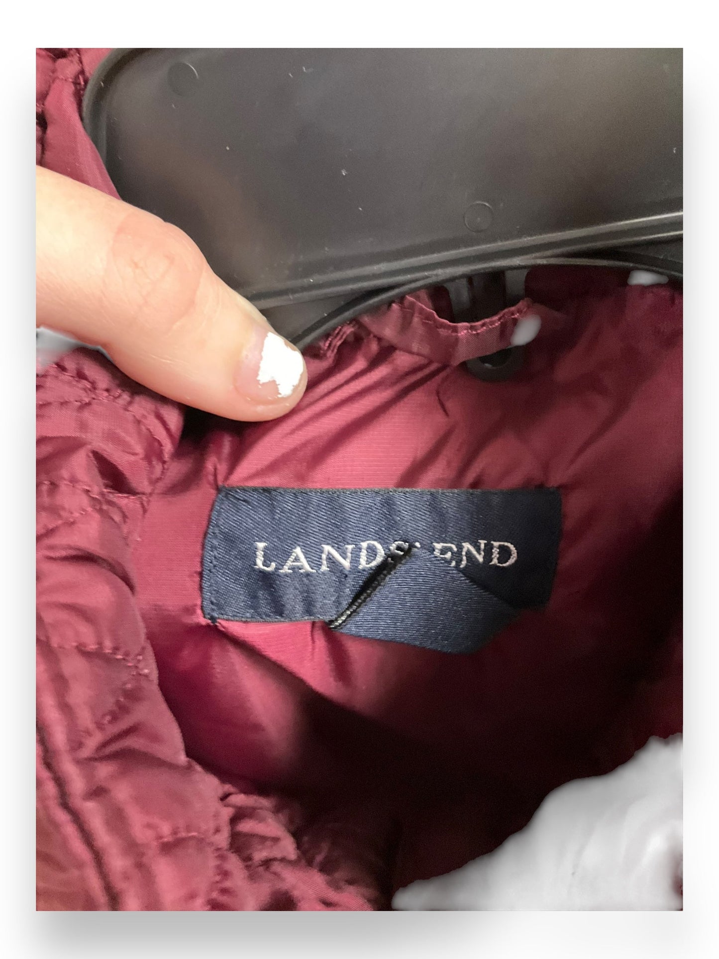 Vest Puffer & Quilted By Lands End In Red, Size: S