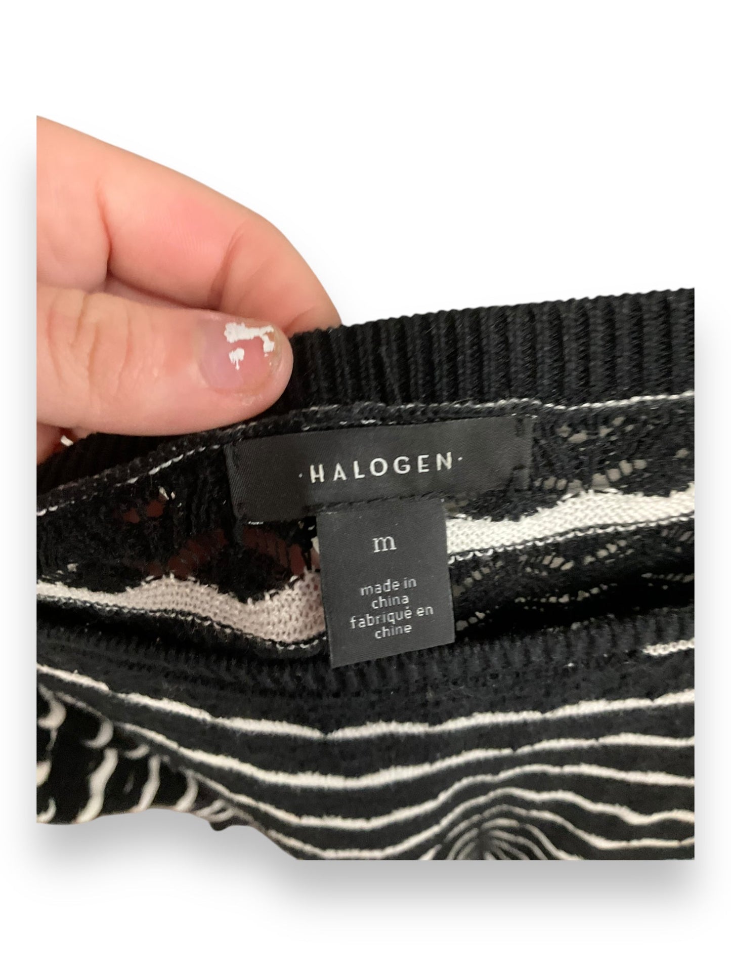 Sweater By Halogen In Striped Pattern, Size: M