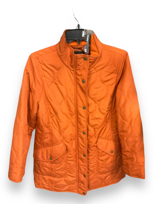 Coat Puffer & Quilted By Talbots In Orange, Size: Mp