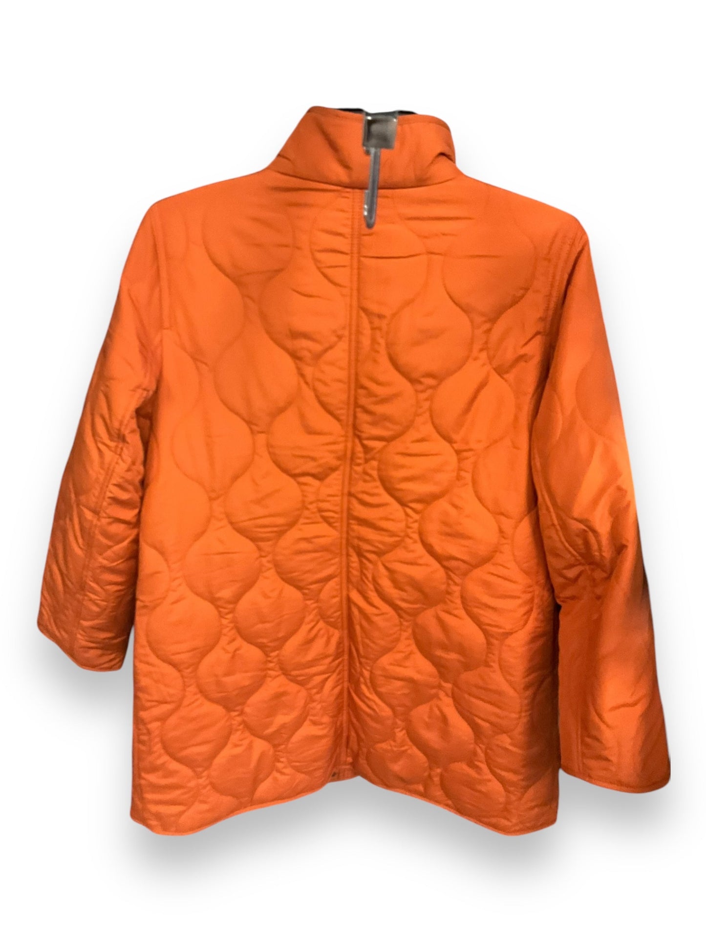 Coat Puffer & Quilted By Talbots In Orange, Size: Mp